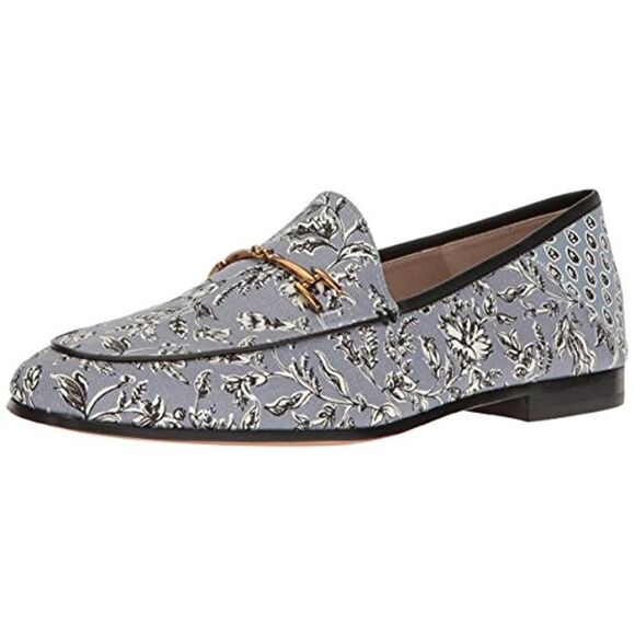 Sam Edelman Shoes - Sam Edelman Womens Loraine Blue Printed Slip On Dressy Loafers Shoes